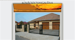 Desktop Screenshot of kovacsoltvasgaleria.hu